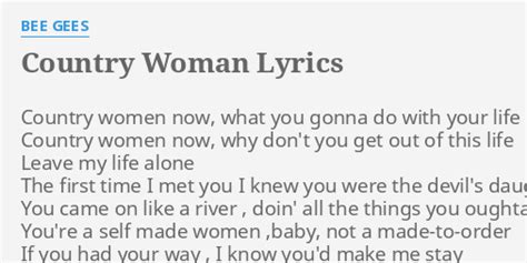 Country Woman Lyrics