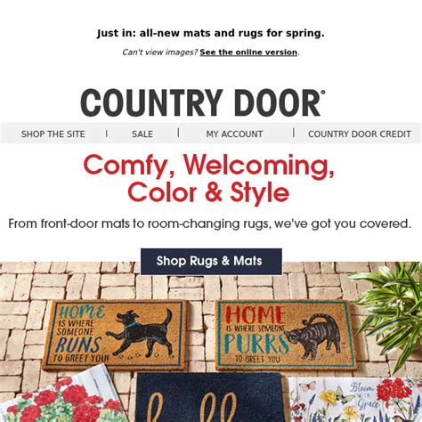 Country door coupon. We also specialize in farmhouse curtains and decor, braided rugs, and country quilts. Shop Country & Farmhouse Curtains & Decor. Menu. Free Shipping on Orders $150+ Menu. Search. Contact Us; My Account; Call Us 1-888-380-1799. 1-888-380-1799. Customer Service Hours: Monday-Friday: 8:00am - 4:00pm CST. 