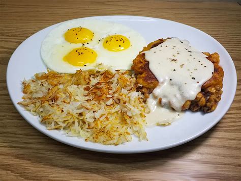Country fried steak and eggs. The house made ranchero sauce and the green sauce are outstanding, but if you want to stick with country grub, you have to try the chicken fried steak cooked to ... 