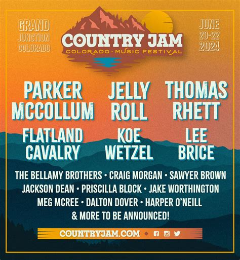 Country jam colorado. Get tickets for 2023 Country Jam Colorado - 3 Day Pass (6/22 - 6/24) at Jam Ranch in Mack, CO on Thu, Jun 22, 2023 - 12:00PM at AXS.com close We notice that your web browser is out-of-date. 