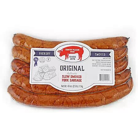 Country pleasin sausage. Has a natural burgundy wine flavor, which makes for a unique eating experience! Contains: Salt, monosodium glutamate, spices, sugar, garlic powder, dehydrated garlic, burgundy wine type flavor (dextrose, ethyl alcohol, propylene glycol, water), onion powder, dehydrated onion, dehydrated parsley, natural flavor and less than … 