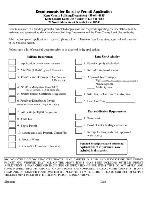 County Building Permit Hurricane Utah