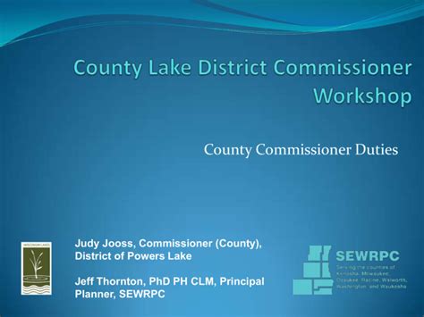 County Commissioners: Duties and Responsibilities