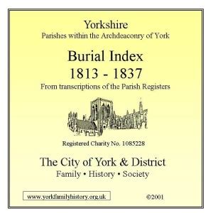 County Durham Burial Index 1813-1837 (5% Sample)