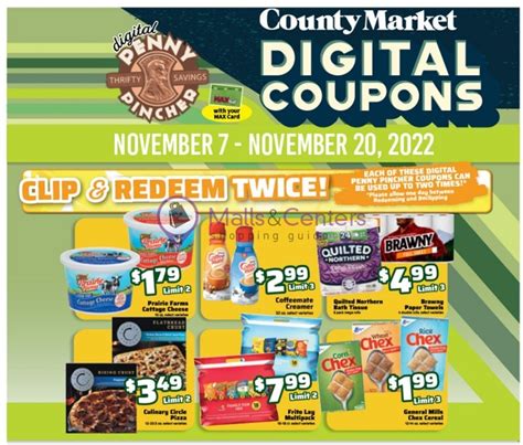 County Market provides groceries to your local community. Enjoy your shopping experience when you visit our supermarket. ... Find A Store My Account Shop Online; Save Weekly Ads Coupons Max Card Fuel Rewards MasterChef Knives Shop ... Digital Penny Pincher Coupons Ends 02/27/2024 Page 1 of 1. Next Page.