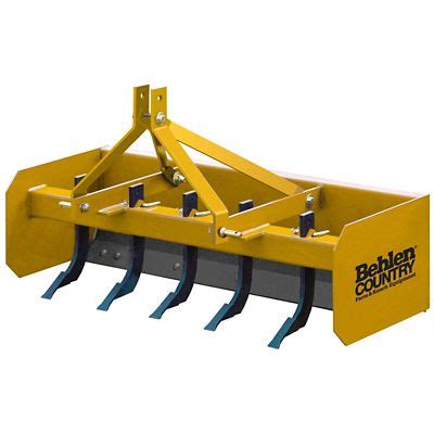 Countyline box blade. The CountyLine rear blade has a massive 7-foot-wide, 21-inch-high blade, making it ideal for large grading and leveling projects. The Agri-Fab Sleeve Hitch Grader/Box Scraper is a more compact option, with a blade width of 48 inches and optional grader and scraper attachments. 