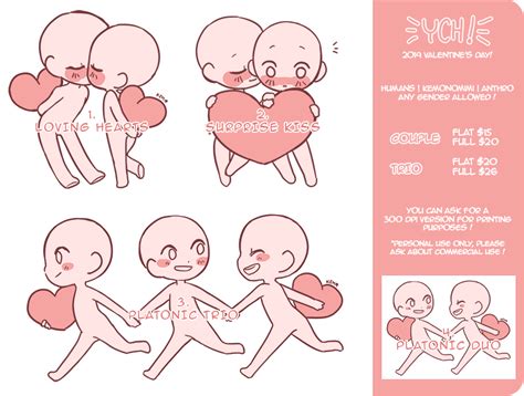 Valentine Selfie Couple Base Reference | Chibi Stamps - Chibi Base - Anime Base - Drawing Base - Selfie Couple base - Couple - Valentines (155) $ 1.50. Add to Favorites EBOOK Love poses drawing and illustration, tutorial poses anime couple, tutorial lovey dovey poses collection of women and men ... YCH Love Emote Base | Custom Emotes …