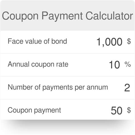 Coupon Payment Calculator