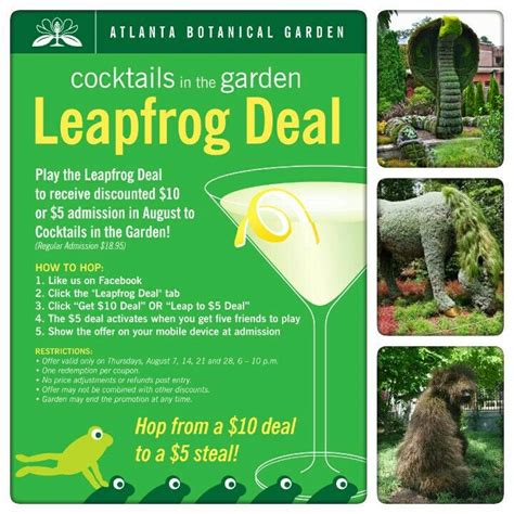 Coupon code for atlanta botanical gardens. The mission of the Atlanta Botanical Garden is to develop and maintain plant collections for display, education, research, conservation and enjoyment. Closed Today Tickets 