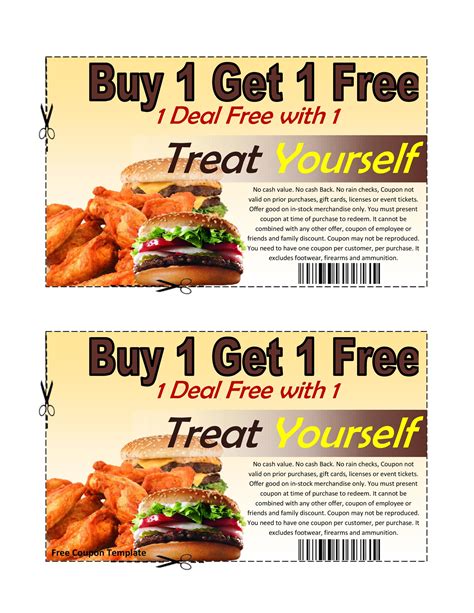 Coupon for free food. One of the best Mother’s Day Deals you can get this year is a free 12-Count Nugget (reg. $7.76) from KFC when you order one of their Meals of Appreciation from May 10 to 14. 1. Get the KFC app for the best KFC specials, coupons and free fried chicken. 