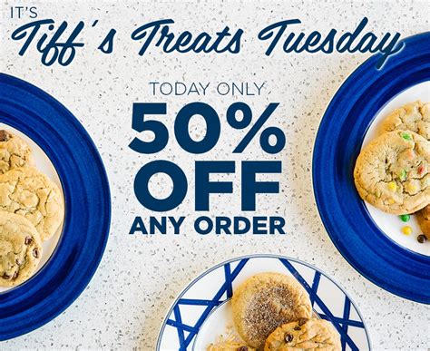 Receive Up To 10% Off Any Order By Using This Coupon Code 2024 At Tiff's Treats. 13DOZ. Show Code. STAFF PICK. SAVE. $25. Coupon Verified. 9 People Used. Grab Up To $25 Off All Orders.. 