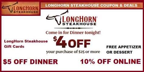 $25 off Longhorn Steakhouse Coupons in Jensen Beach, FL. Get pri