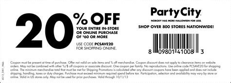 Coupons For Party City Printable