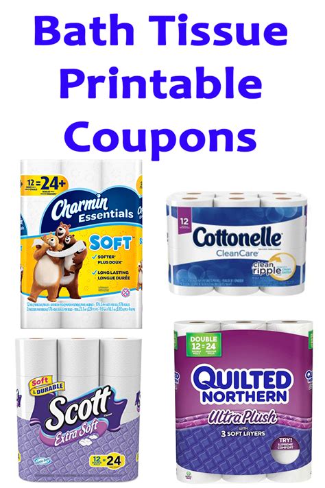Coupons for toilet paper. There is a $1.00 off Scott’s Tissue Coupon with NO size restrictions – which means you can pick up free toilet paper with this coupon. It is also good for Scott’s Paper Towels. If the links don’t work, go here, click on “Skip Intro” on the upper right, scroll down, and click on “Get Special Savings”.. Thanks, Tressa … 