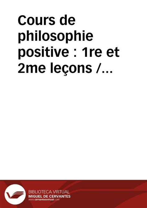 Cours de philosophie positive : 1re et 2me leçons. - Radio shack pro 24 scanner handbuch.