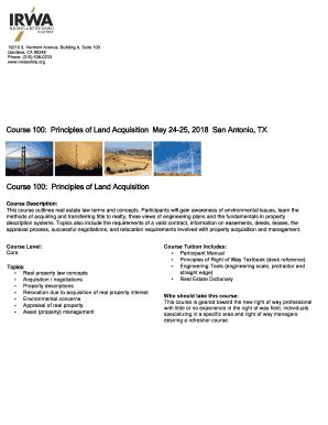 Course 100 - Principles of Land Acquisition - International Right of ...