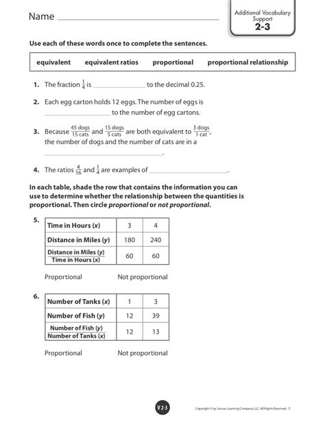 Course 2 Chapter 1 Ratios And Proportional Reasoning Worksheet Answers