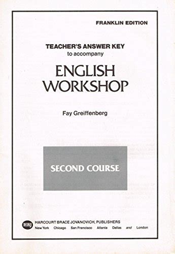 Course English Workshop Second Answers