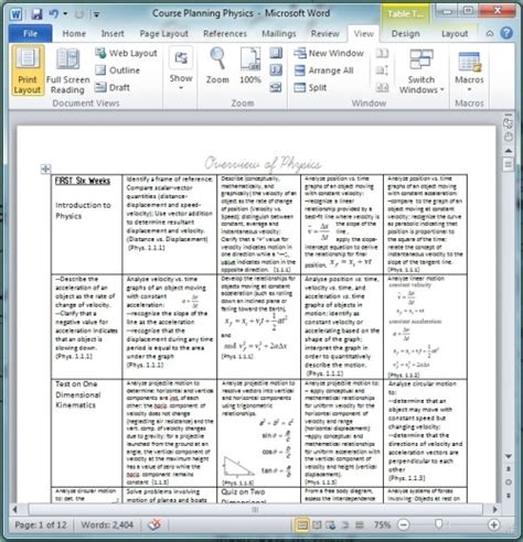 Course Planning Template Mrs. Harris Teaches...