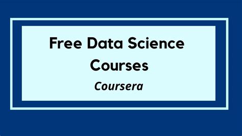 Coursera excel free course.  Data science courses on Coursera prepare yo...
