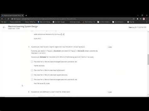 Coursera machine learning week 6 quiz 2 answers.  A computer program is said to learn ...