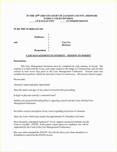 Court Document Templates