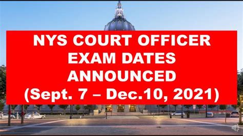 * The exam will be administered in JD7; however, there are currently no NYS Court Officer-Trainee positions in JD7. Important. FILE FOR THIS EXAM ONLY IF YOU ARE INTERESTED IN WORKING IN CENTRAL, WESTERN OR NORTHERN NEW YORK STATE.. Please note that the NYS COURT OFFICER-TRAINEE EXAMINATION 45-834 will be held ONLY at exam sites convenient to Upstate New York.