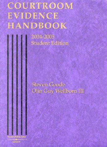 Courtroom evidence handbook 2004 2005 student edition. - Manuale di riparazione per pianoforte di haynes.