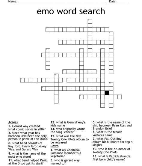 Cousin of emo is a crossword clue for which we have 1 possible answer