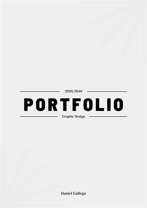 Cover Page For Design Portfolio