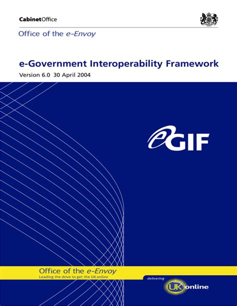 Cover Pages: e-Government Interoperability Framework (e-GIF)