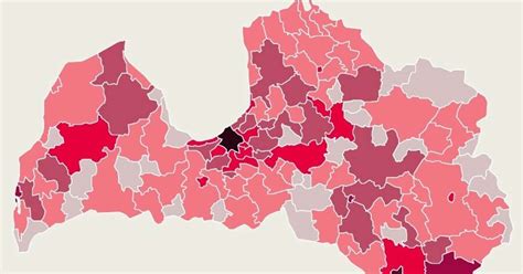 Covid-19 izplatības karte: vairums jaunatklāto gadījumu reģistrēti …