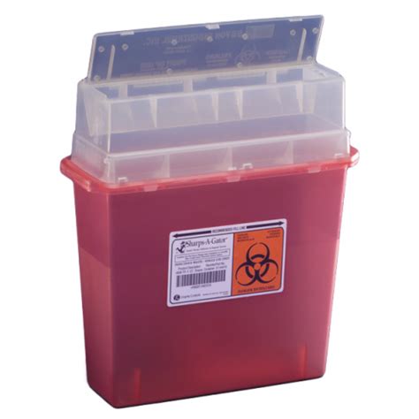 Covidien 31144010 Sharps-A-Gator Sharps Container, Tortuous …