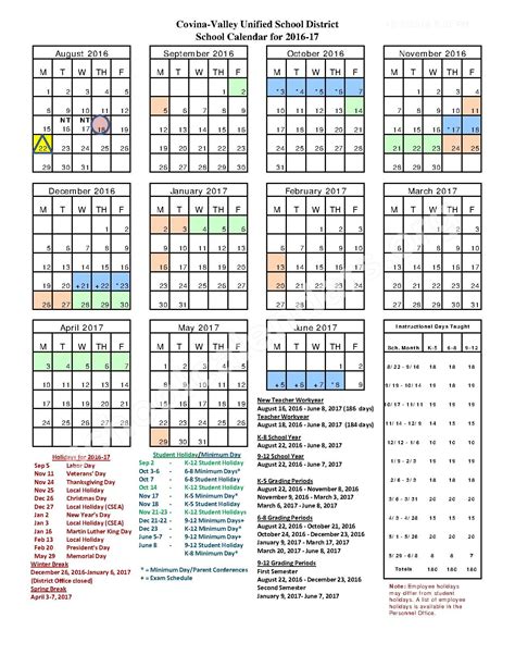 Covina Valley Calendar