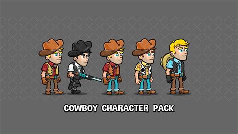 Cowboy 2D Game Sprites & Sheet Templates from GraphicRiver