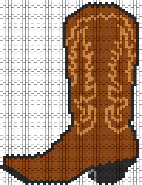 Cowboy Boot Bead Pattern Peyote Bead Patterns Misc Bead Patterns