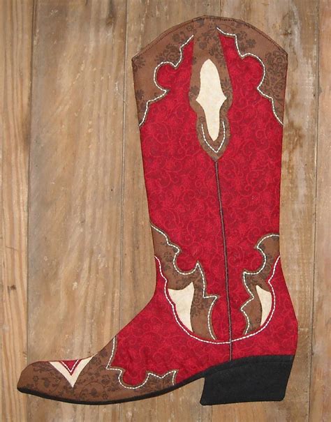 Cowboy Boot Christmas Stocking Pattern 2011 PDF Version Etsy
