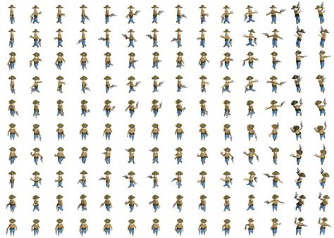 Cowboy Platform and Isometric Sprite Sheet