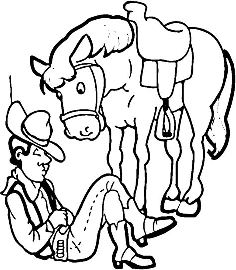 Cowboy Theme Coloring Pages Coloring Pages