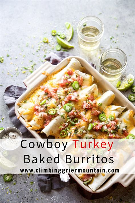 Cowboy Turkey Baked Burritos - The Curious Plate