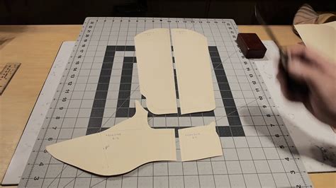 Cowboy boot making. Patterns, part 4. Finalizing the patterns. YouTube