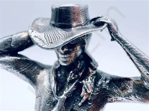 Cowgirl Shooter Sexy Hand Poured Silver Statue 4.7 Troy Ounces …