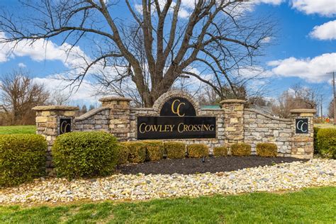 Cowley crossing. Welcome to Cowley Crossing by D.R. Horton, located perfectly between Louisville and Bowling Green, this is the new home community youve been looking for. With a variety of unique floorplans to ... 