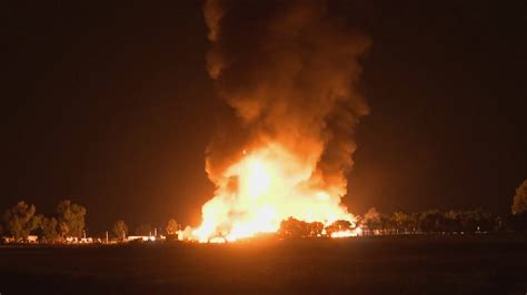 Cows, horses evacuated after massive fire erupts at Ontario farm
