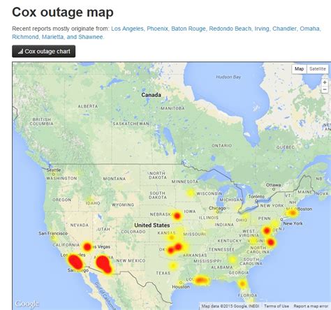 Cox outage map by zip code california. The latest reports from users having issues in Bixby come from postal codes 74008. Cox Communications is an American company offering digital cable television, telecommunications and Home Automation services in the United States. Cox residential services include cable TV, DVR, On Demand, phone and high speed internet. 