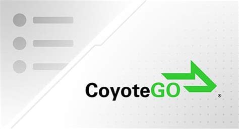 CoyoteGO Mobile App. Get all the core features in a mobile app. It's an easy way for drivers to make updates and stay loaded while on the road. Note: you will have to have an active CoyoteGO account to log into your mobile app. PRO TIP: Check out the complete CoyoteGO user guide to learn everything you need to know. Option 2: Booking Through a ... . 