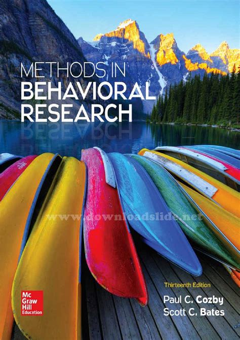 Cozby 13th edition Methods in Behavioral Research - McGraw Hill