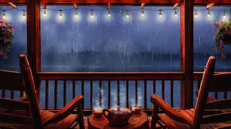 Cozy Cabin Porch Ambience - Rain & Thunderstorm Sounds 8 …