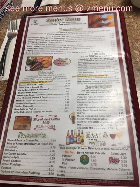 Cozy Diner menu - Chico CA 95926 - (530) 767-4200