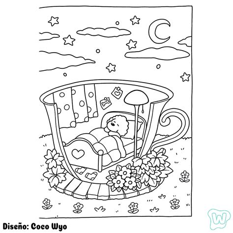 Cozy Spaces Coloring Pages